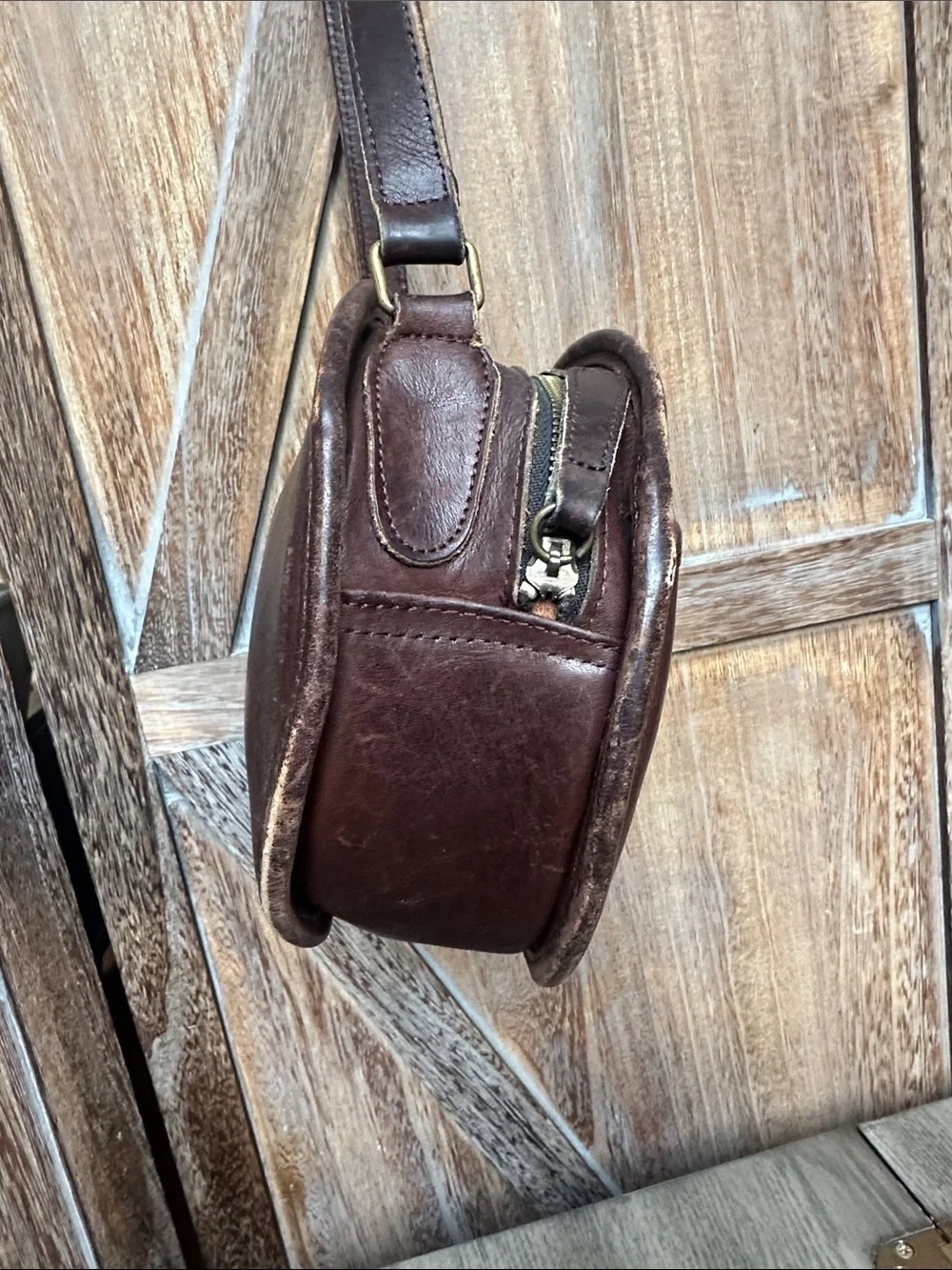 Coach Vintage Chester Canteen Leather Crossbody Shoulder Bag Restoration Project